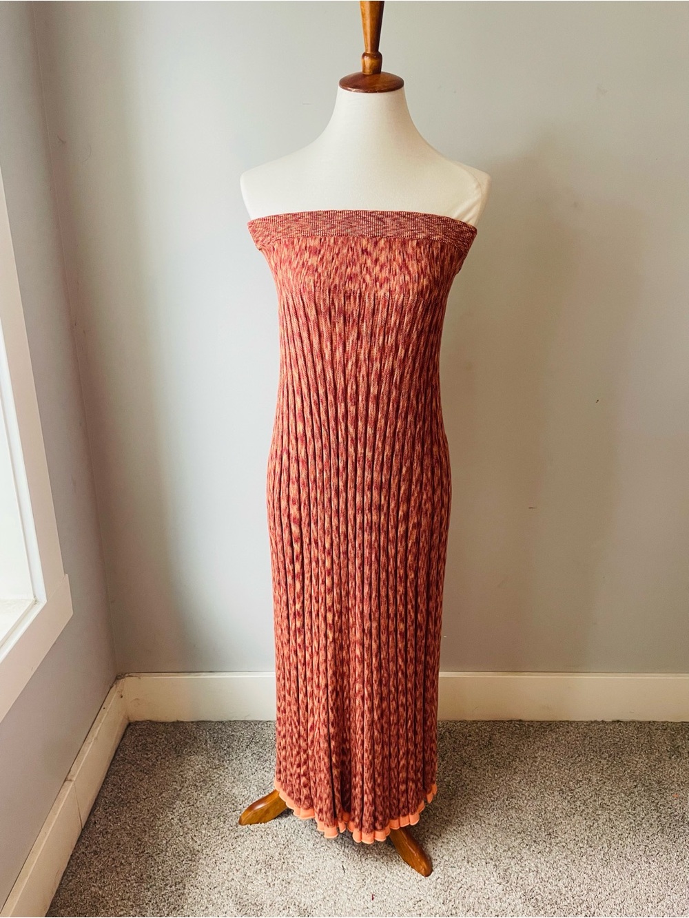 Free People Gold Coast Coral Maxi Dress